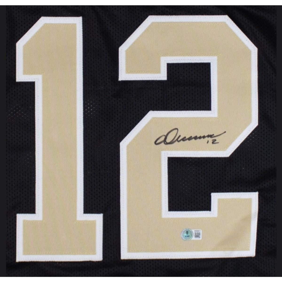 Chris Olave Autographed XL Black Custom Jersey - Beckett Witnessed