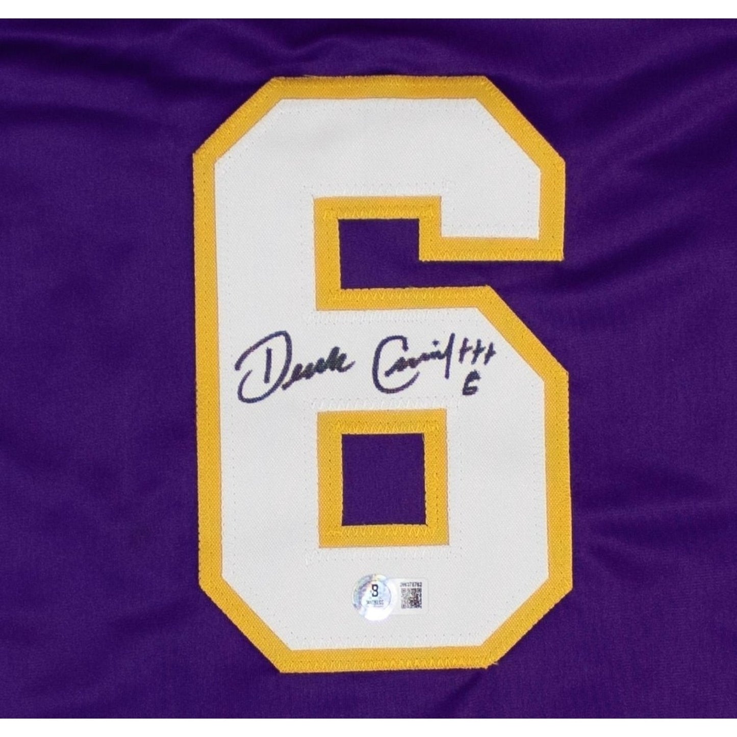 Derek Curiel Tigers Signed Custom Purple Jersey Autographed Beckett Authentic