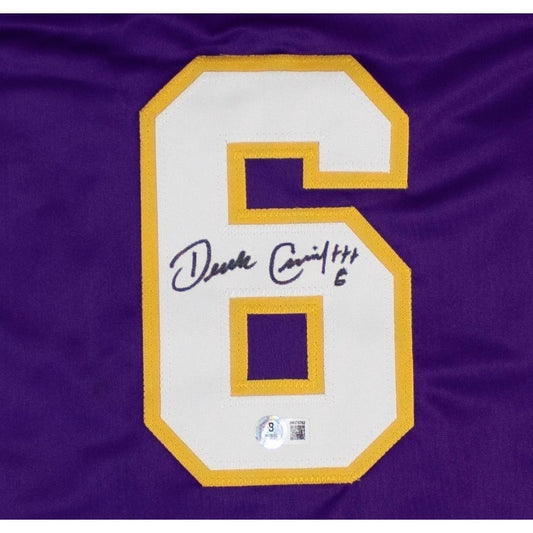 Derek Curiel Tigers Signed Custom Purple Jersey Autographed Beckett Authentic