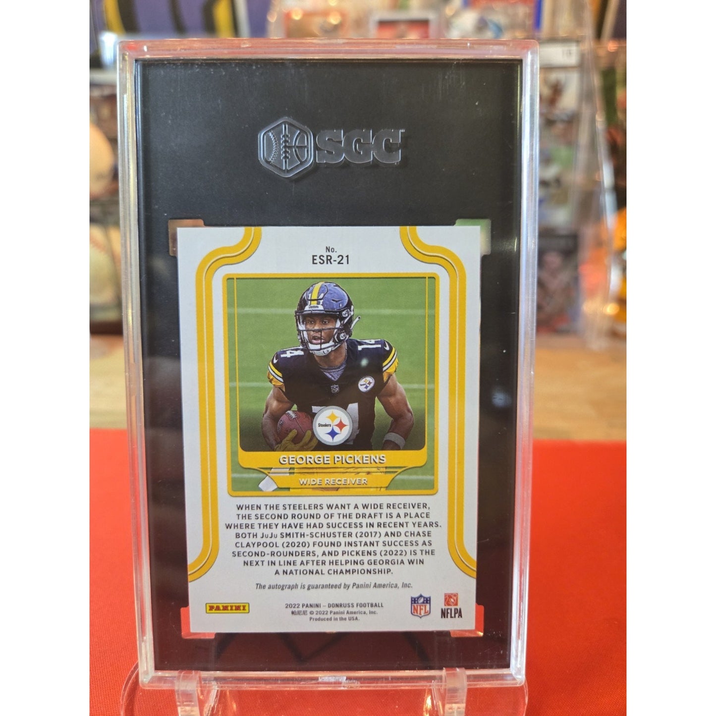 2022 Donruss Elite Series Rookies George Pickens Auto RC /99 RC #ESR-21 Steelers