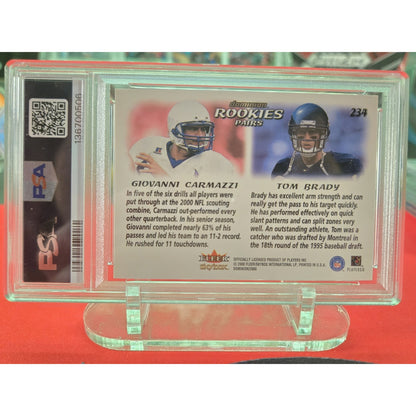 Tom Brady RC 2000 Skybox Dominion - Rookies Pairs With Giovanni Carmazzi #234
