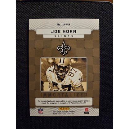 Joe Horn /10 Patch Auto 2024 Illusions Immortalized Jersey Autograph