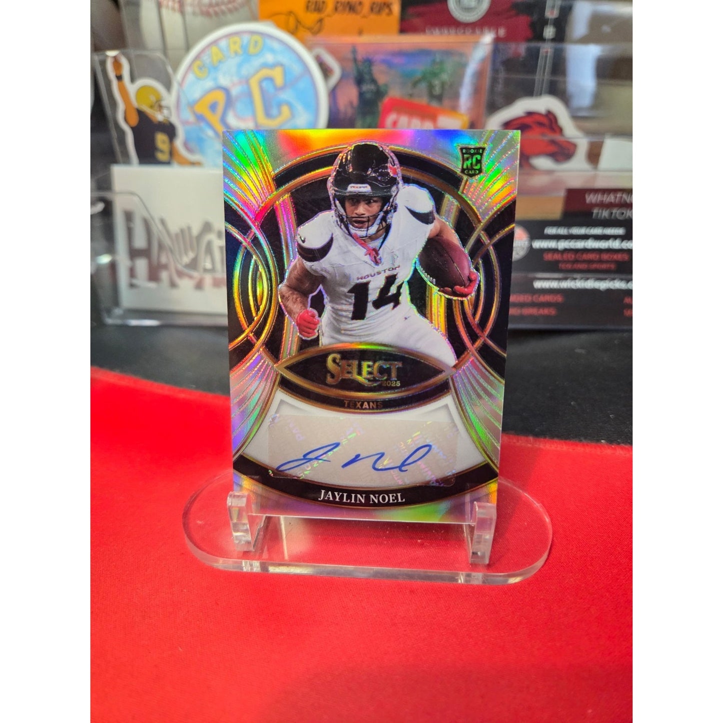 Jaylin Noel Rookie Auto 2025 Panini Select SILVER Prizm Texans #RSI-JNL C75