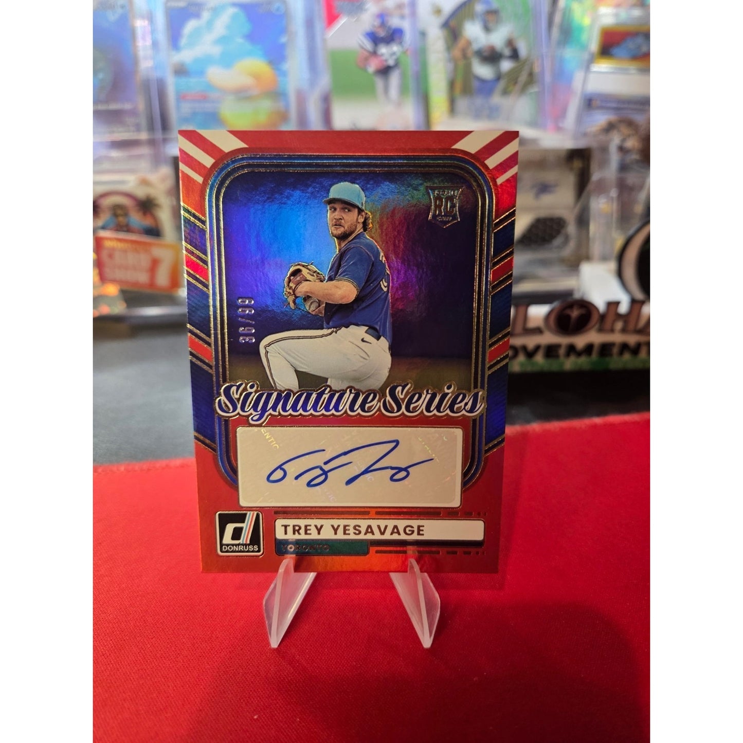 Trey Yesavage /99 Auto 2026 Donruss Signature Series Red