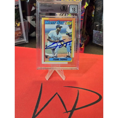 Frank Thomas Auto 10 Rc 1990 Topps - #414 Name on Front
