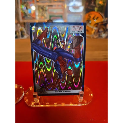 Spider Man And Spider Girl /799 Teal Wave 2023 Upper Deck Marvel Platinum Gemmt