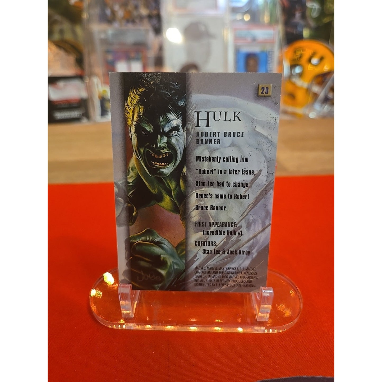 1996 Fleer Marvel Masterpieces Hulk #20