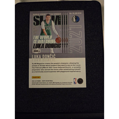 Luka Doncic 2021-22 Panini Hoops Basketball Slam Holo Mavericks SSP