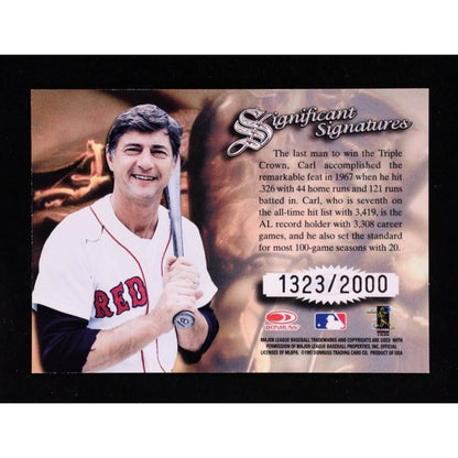 Carl Yastrzemski /2000 Auto 1997 Donruss Signature Series Autographed Red Sox