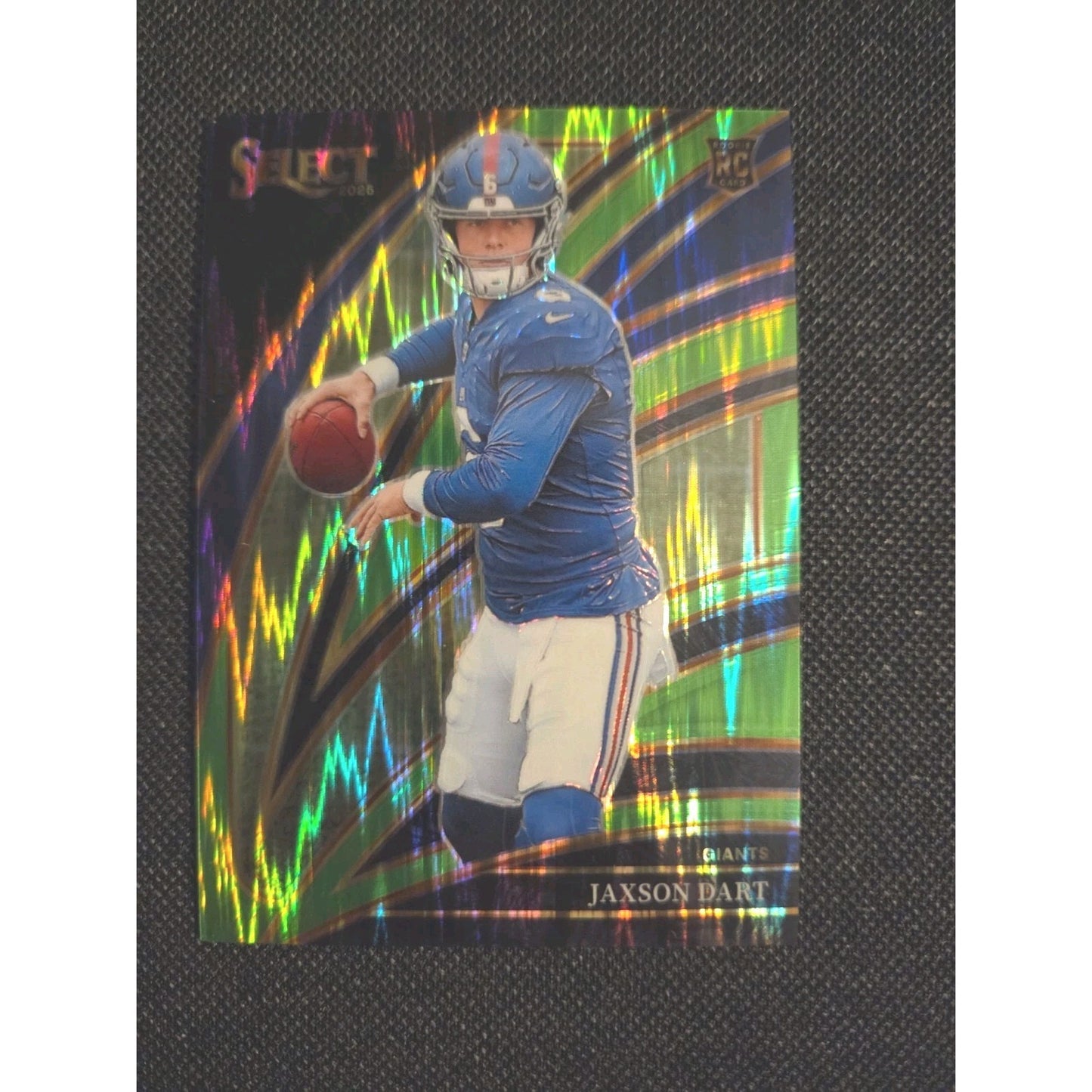2025 Select Jaxson Dart RC Club Level Neon Green Shock #/699 Giants