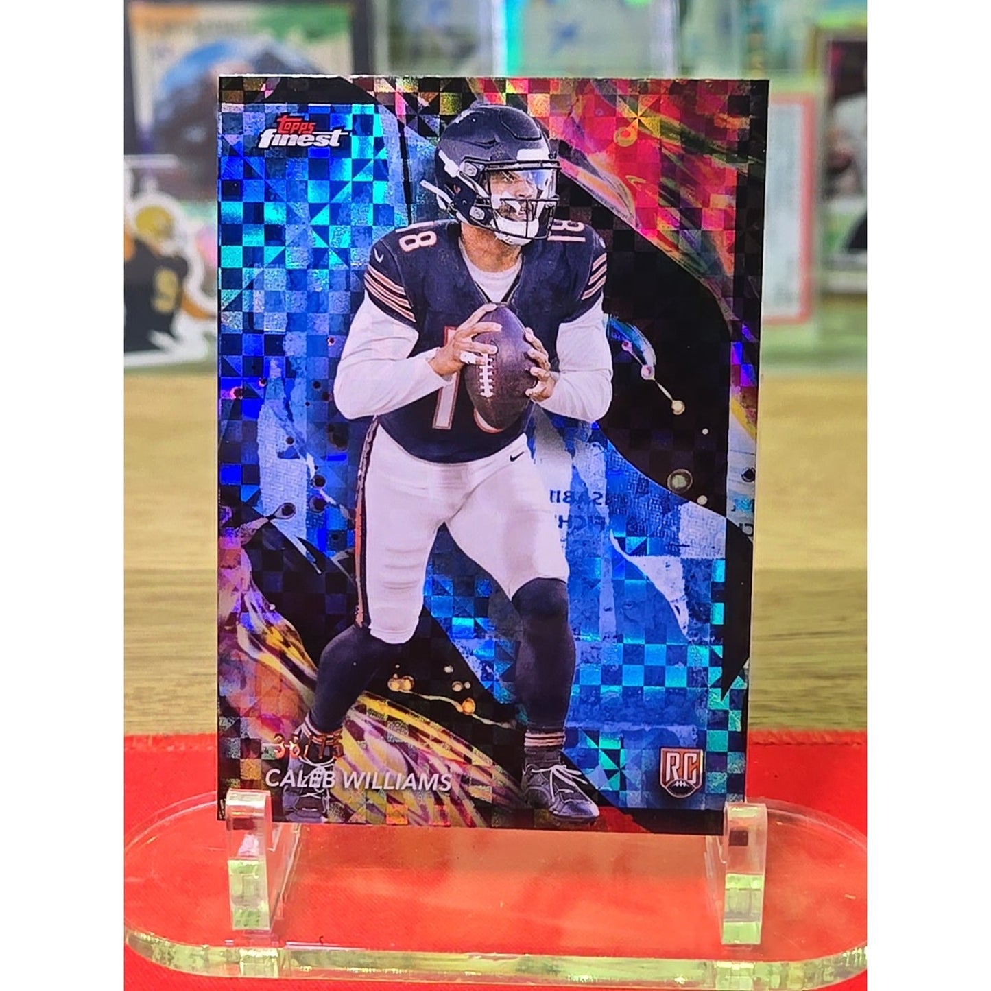 Caleb Williams /75 RC 2024 Topps Finest Uncommon Blue Checkerboard Refractor