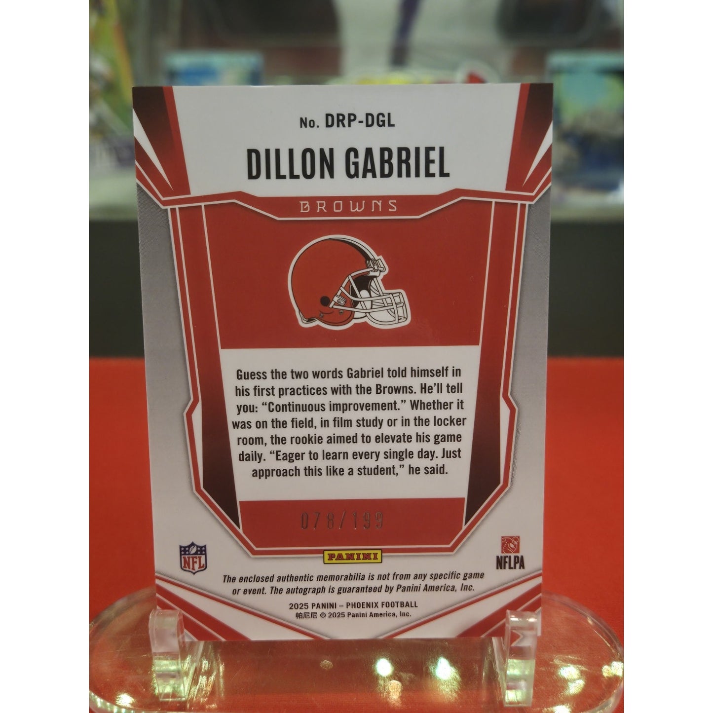 Dillon Gabriel /199 Rpa 2025 Panini Phoenix - Rookie Patch Autographs Bronze
