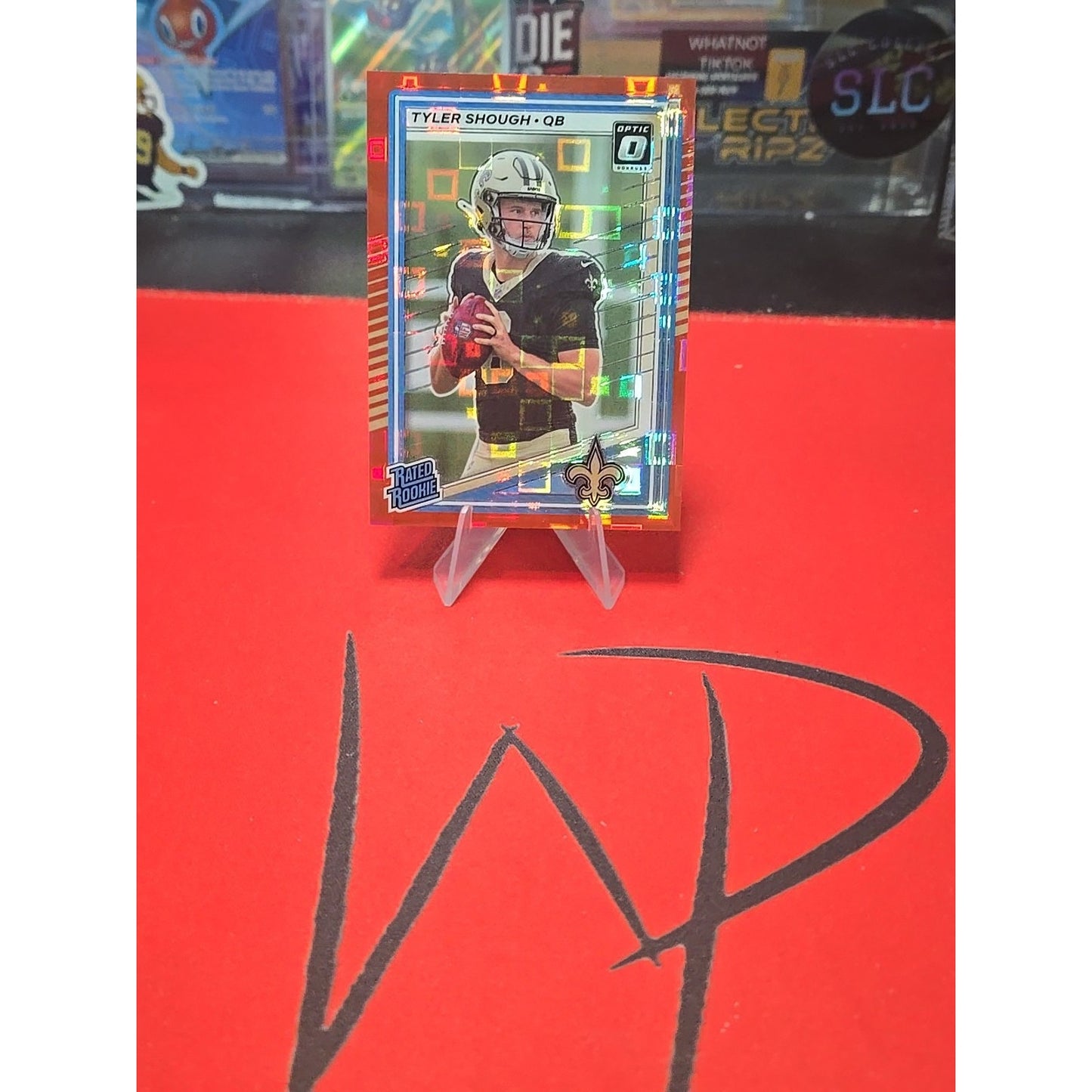 2025 Donruss #304 Tyler Shough Optic Rated Rookies Preview Red Pandora