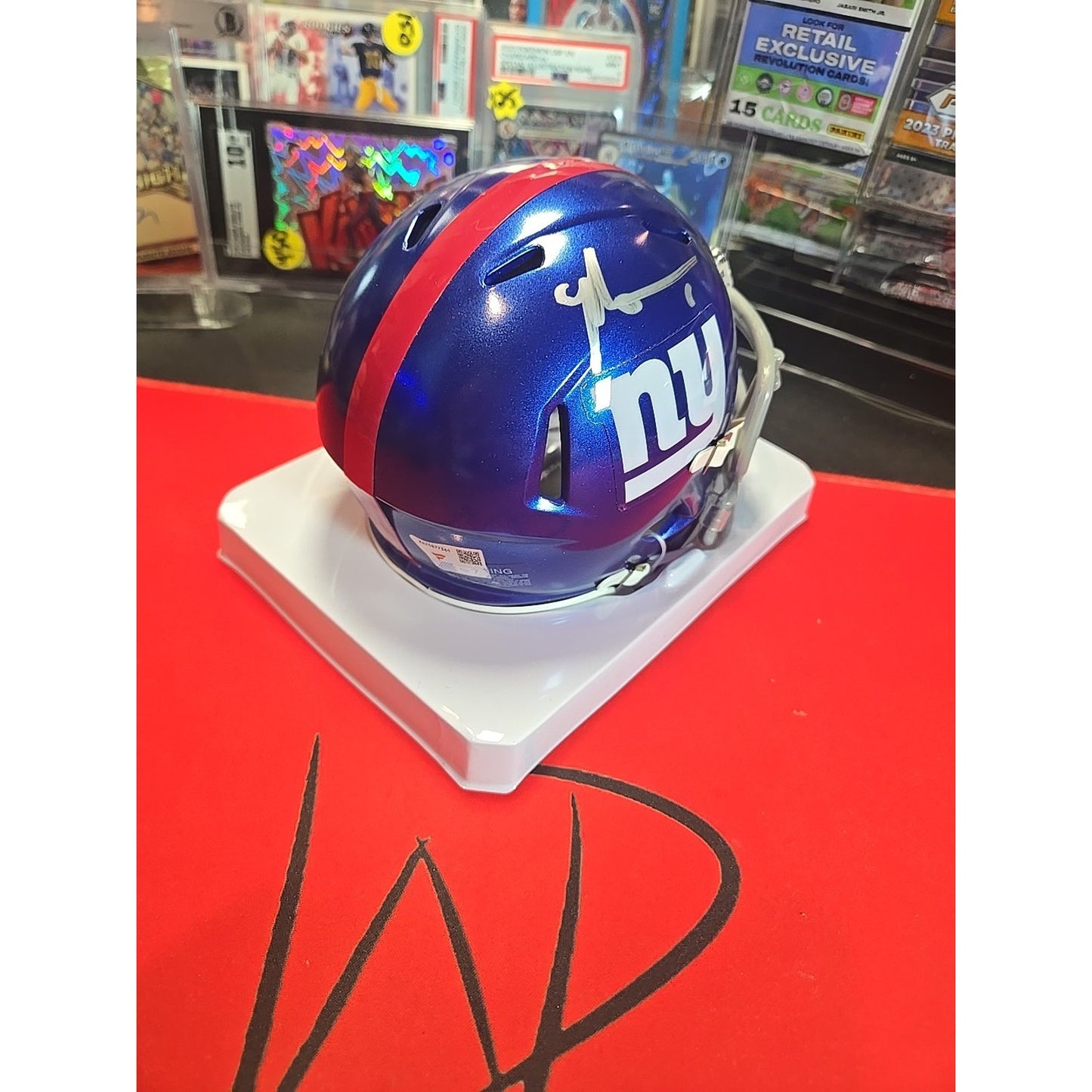 Malik Nabers New York Giants Signed Mini Helmet - Fanatics