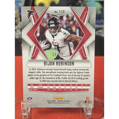 Bijan Robinson /75 Pink Seismic 2025 Panini Phoenix 112