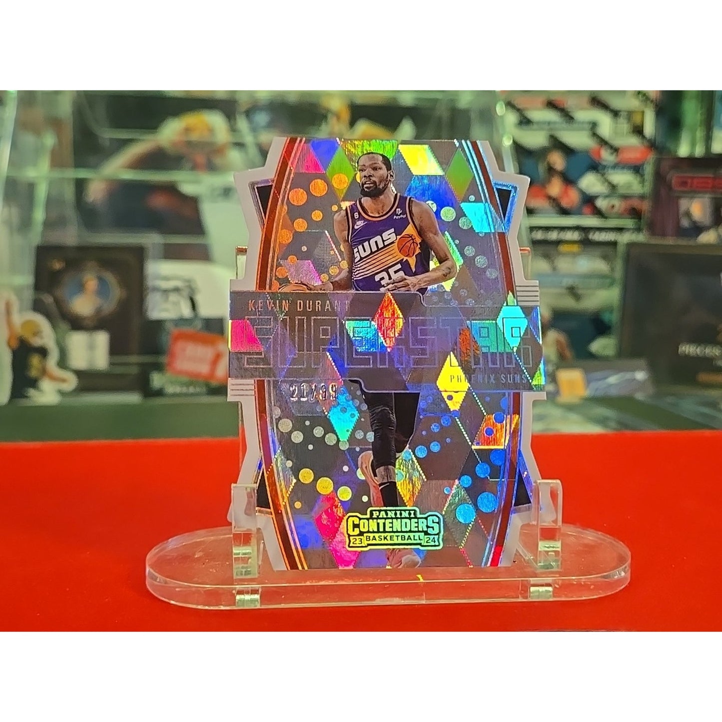 Kevin Durant /99- 2023-24 Panini Contenders Superstar Die-Cuts #8 Playoff Ticket