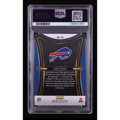 2024 Panini Select Phenomenon Josh Allen #25 Tie-Dye Prizm /25 PSA 9 Gem Mint!