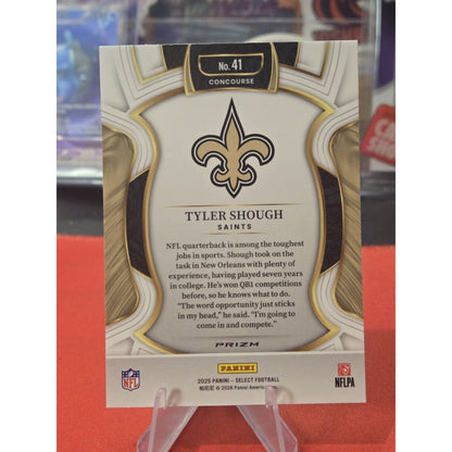 TYLER SHOUGH Rookie 2025 Panini Select Concourse Silver Prizm Saints RC #41