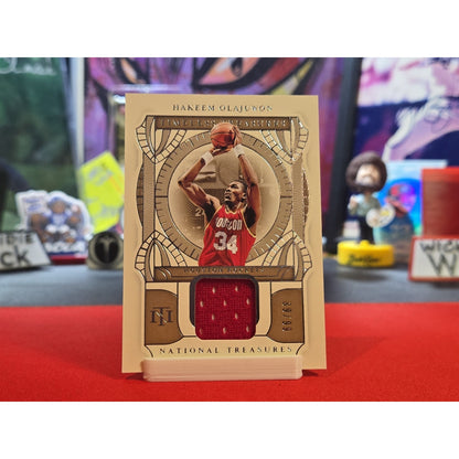 Hakeem Olajuwon /99 Game Worn 2021 Nat. Treasures Timeless Treasures