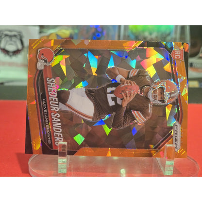 2025 Panini Prizm Shedeur Sanders Orange Ice Prizm RC #302