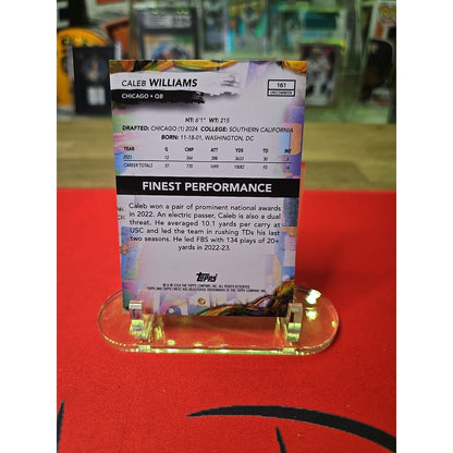 Caleb Williams /75 RC 2024 Topps Finest Uncommon Blue Checkerboard Refractor