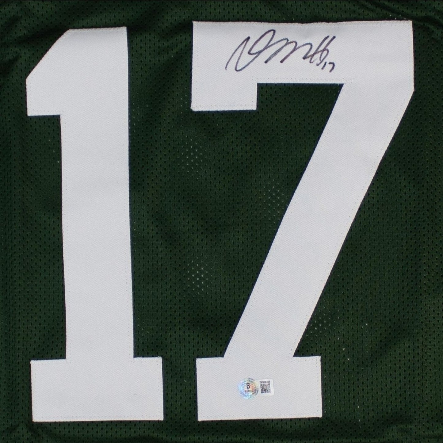 Davante Adams Autographed Custom Green Jersey JSA Authenticated