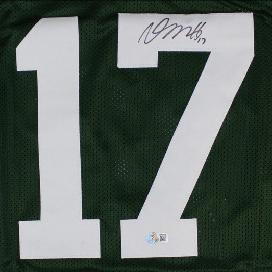 Davante Adams Autographed Custom Green Jersey JSA Authenticated