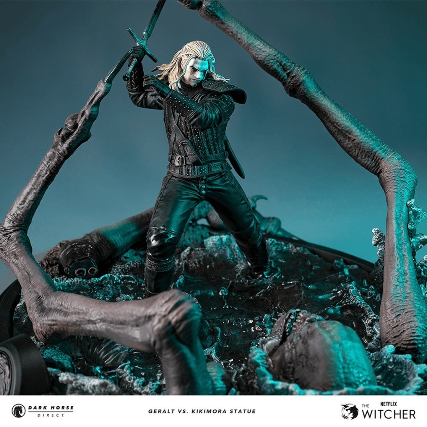 The Witcher Geralt Vs Kikamora Statue Netflix
