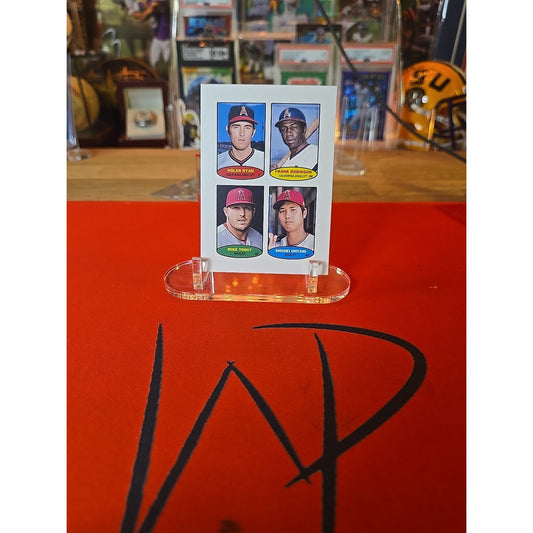 Ryan, Robinson, Mike Trout, Shohei Ohtani 2023 Heritage 1974 Baseball Stamps