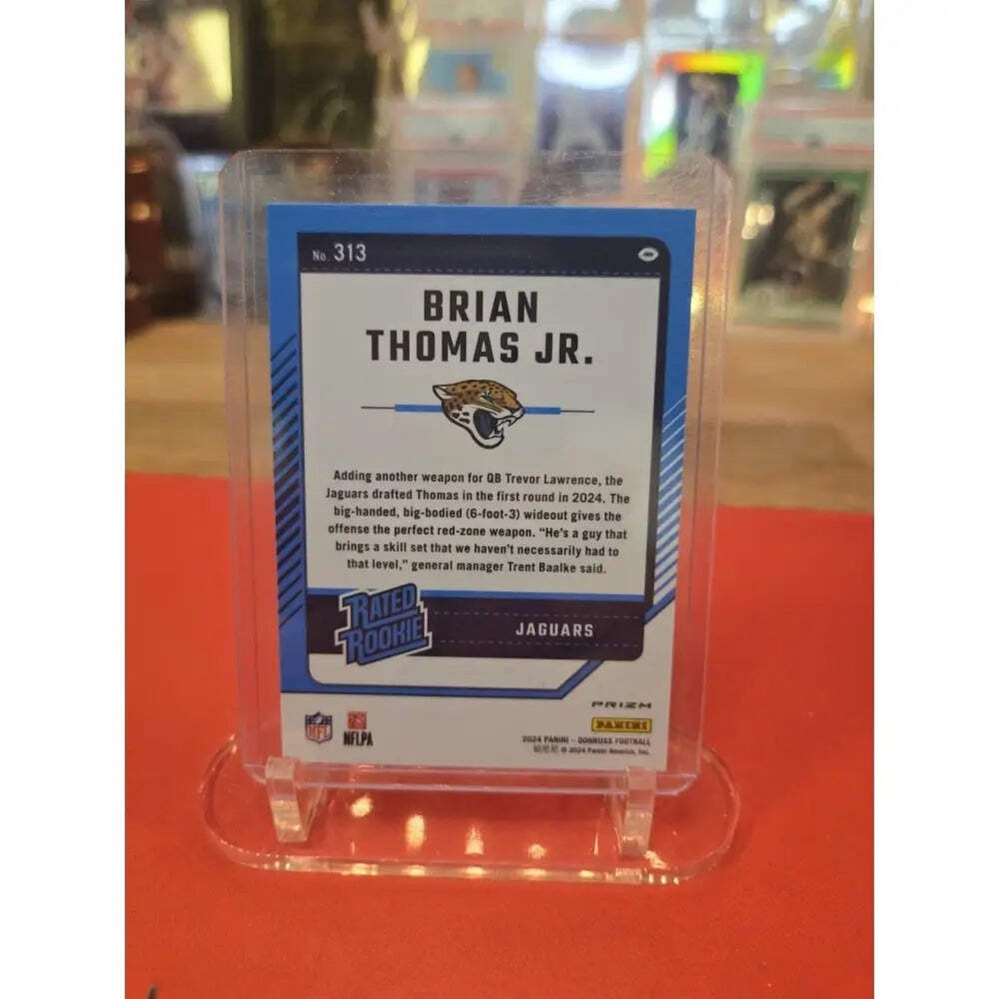 Brian Thomas Jr. 2024 Panini Donruss - Rated Rookie #313 Optic Preview Red...