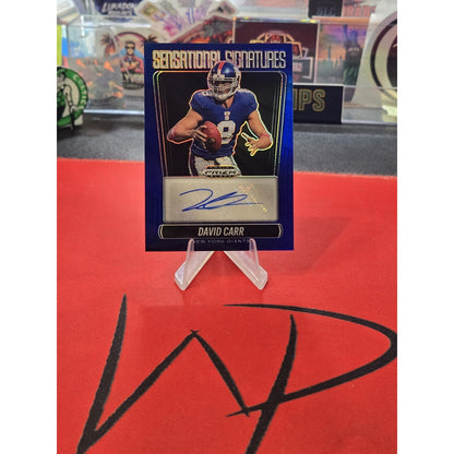David Carr /49 Panini 2025 Prizm Black Sensational Signatures Blue Prizm