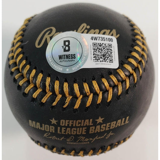 Alex Bregman Chicago Cubs Signed Rawlings Black Baseball Beckett