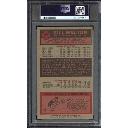 Bill Walton 1976 Topps #57 PSA 8