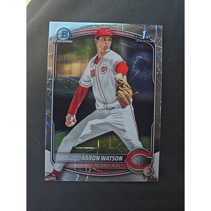 2025 Bowman Draft #BDC-193 Aaron Watson Chrome Laser Refractor