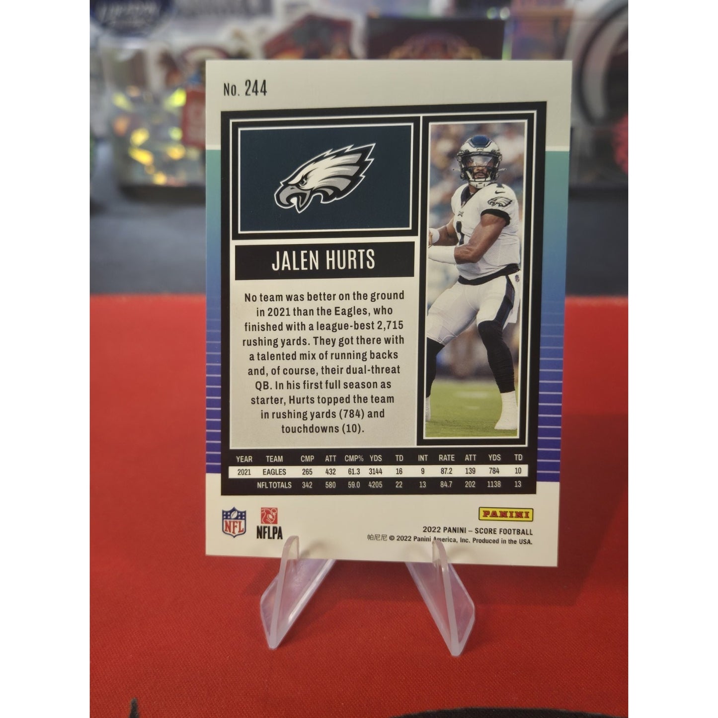 Jalen hurts Score Red Sparkle /499 2022 ONLY ONE ON EBAY