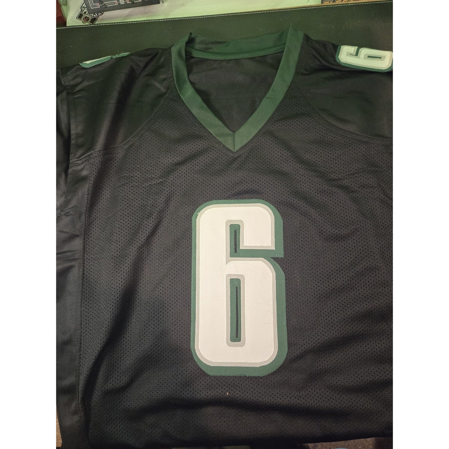 Devonta Smith Autographed Custom Black And Green Jersey Beckett
