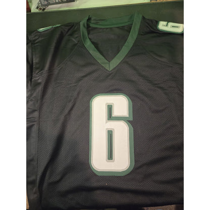 Devonta Smith Autographed Custom Black And Green Jersey Beckett