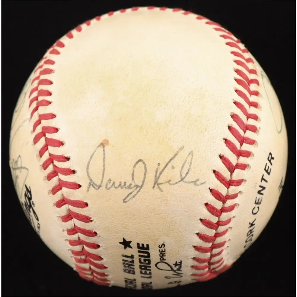 5 Astros Players Signed Baseball Incl. Jeff Bagwell Kile Servais Drabek. JSA