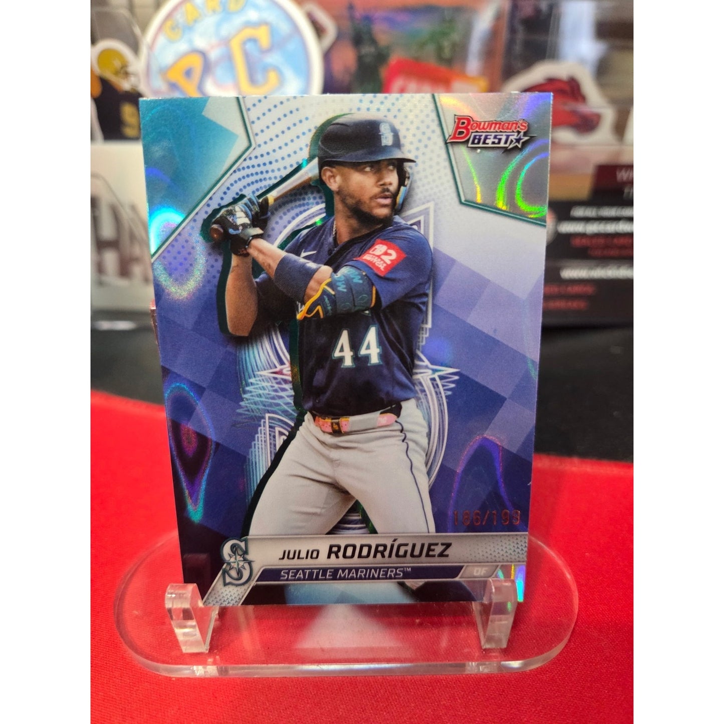 Julio Rodriguez /199 2025 Bowman’s Best Teal Wave Refractor #49