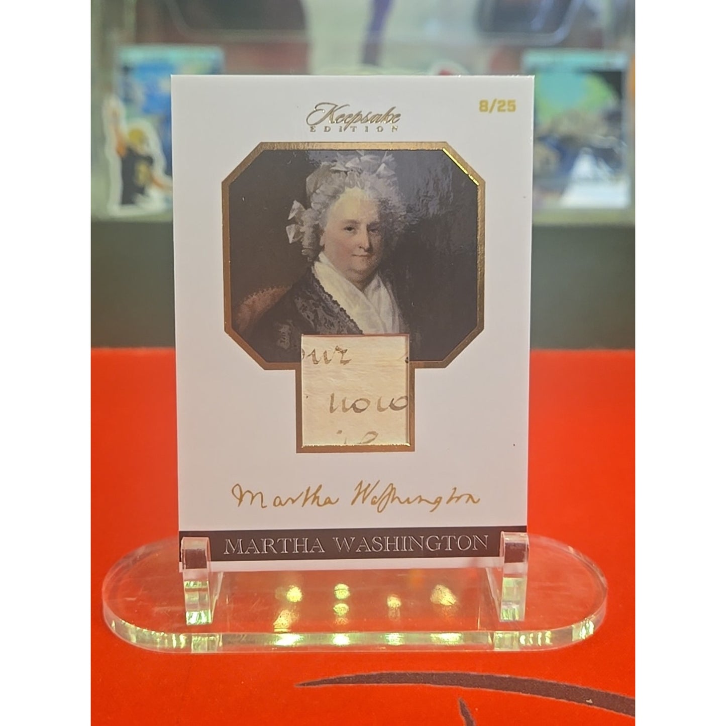Martha Washington /25 Handwritten Relic 2023 Keepsake Edition