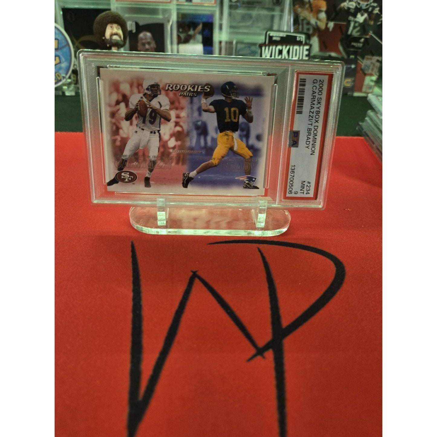 Tom Brady RC 2000 Skybox Dominion - Rookies Pairs With Giovanni Carmazzi #234