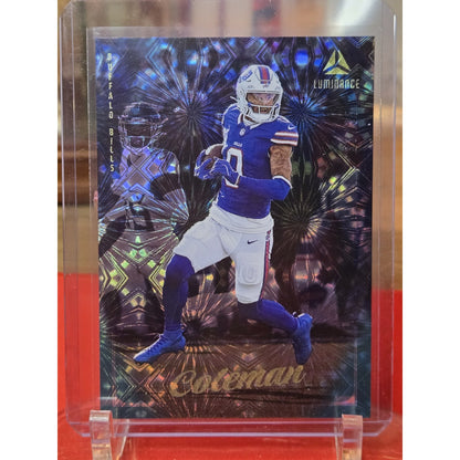 Keon Coleman 2025 Luminance Aqua Parallel /35
