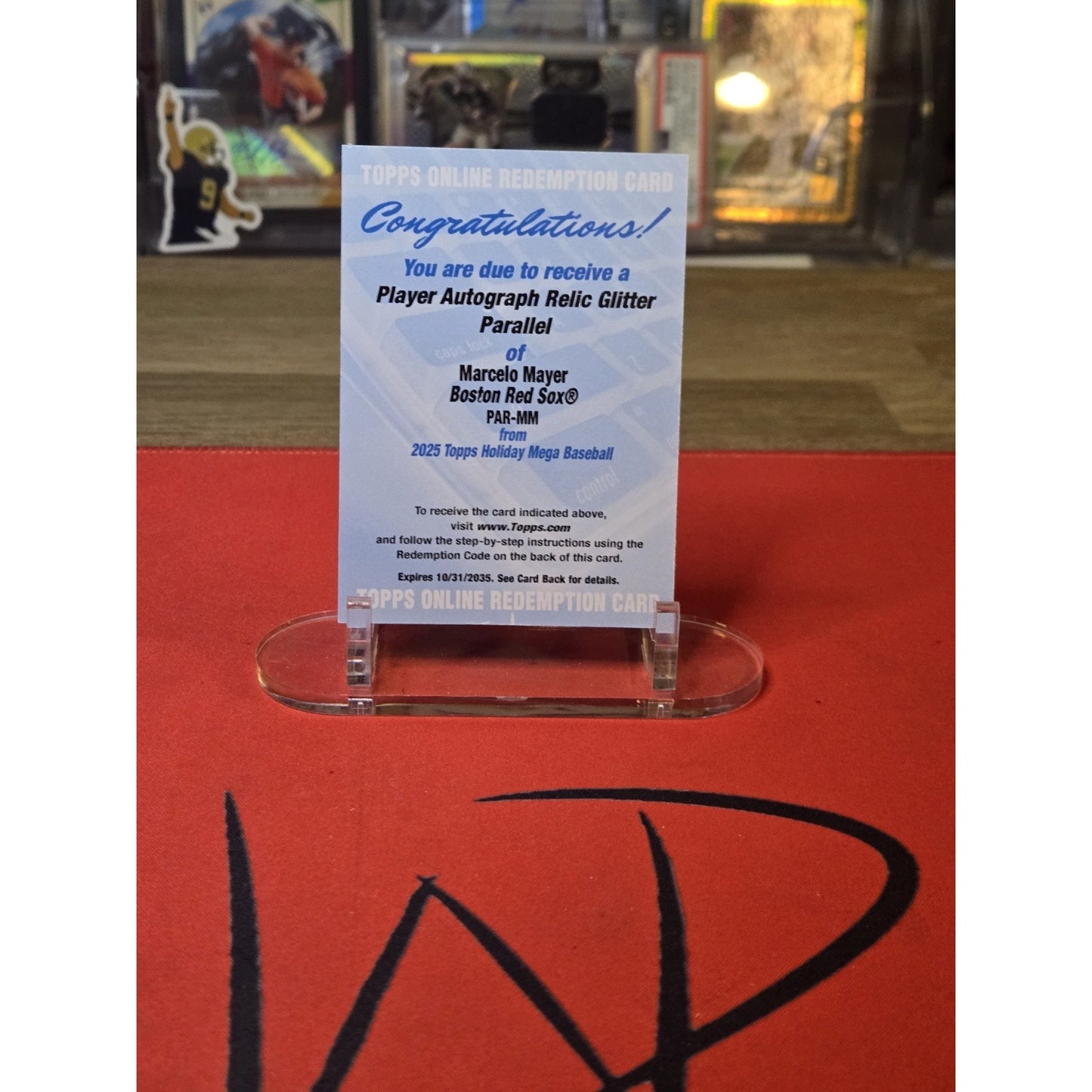 Marcelo Mayer Auto Relic Glitter 2025 Topps Baseball Holiday Mega