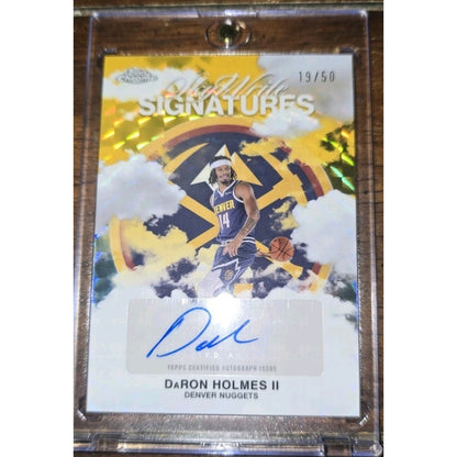 DaRon Holmes /50 Auto 2025-26 Topps Chrome - Sky-Write Signatures Gold Refractor