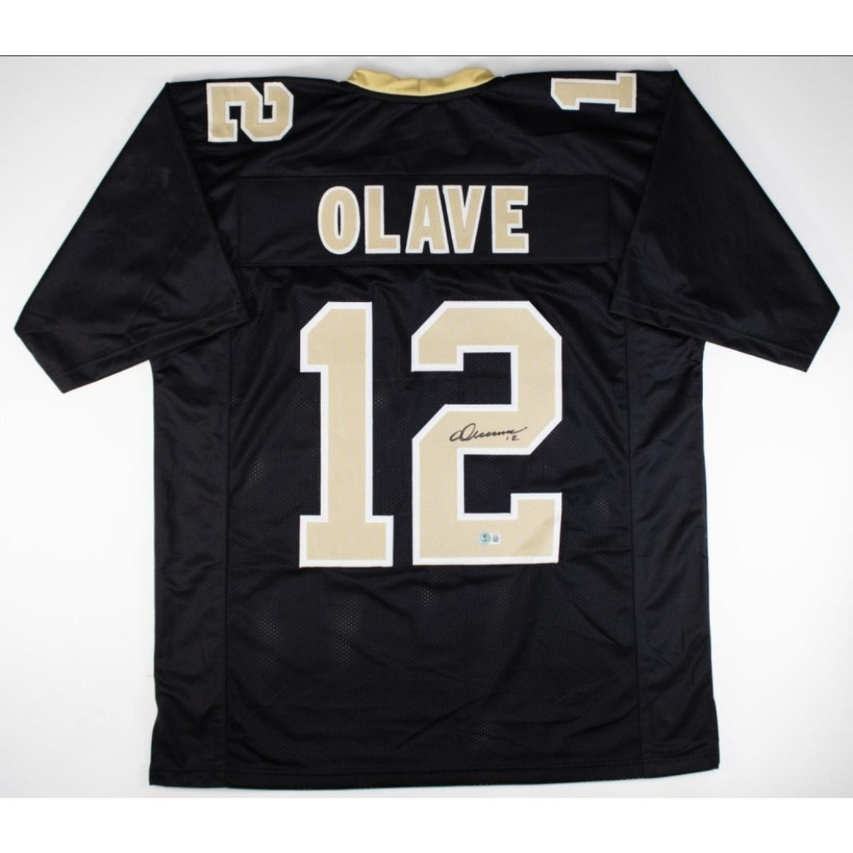 Chris Olave Autographed XL Black Custom Jersey - Beckett Witnessed