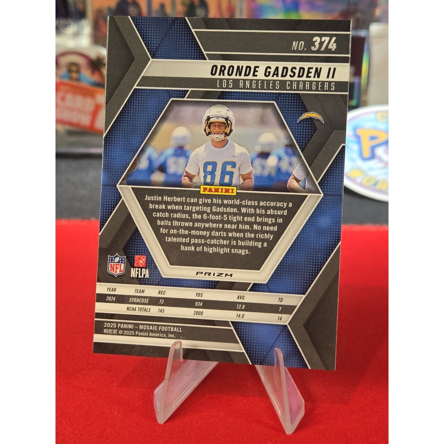 Rookies Oronde Gadsden II Case Hit Rc 2025 Panini Mosaic 374 Honeycomb Prizm