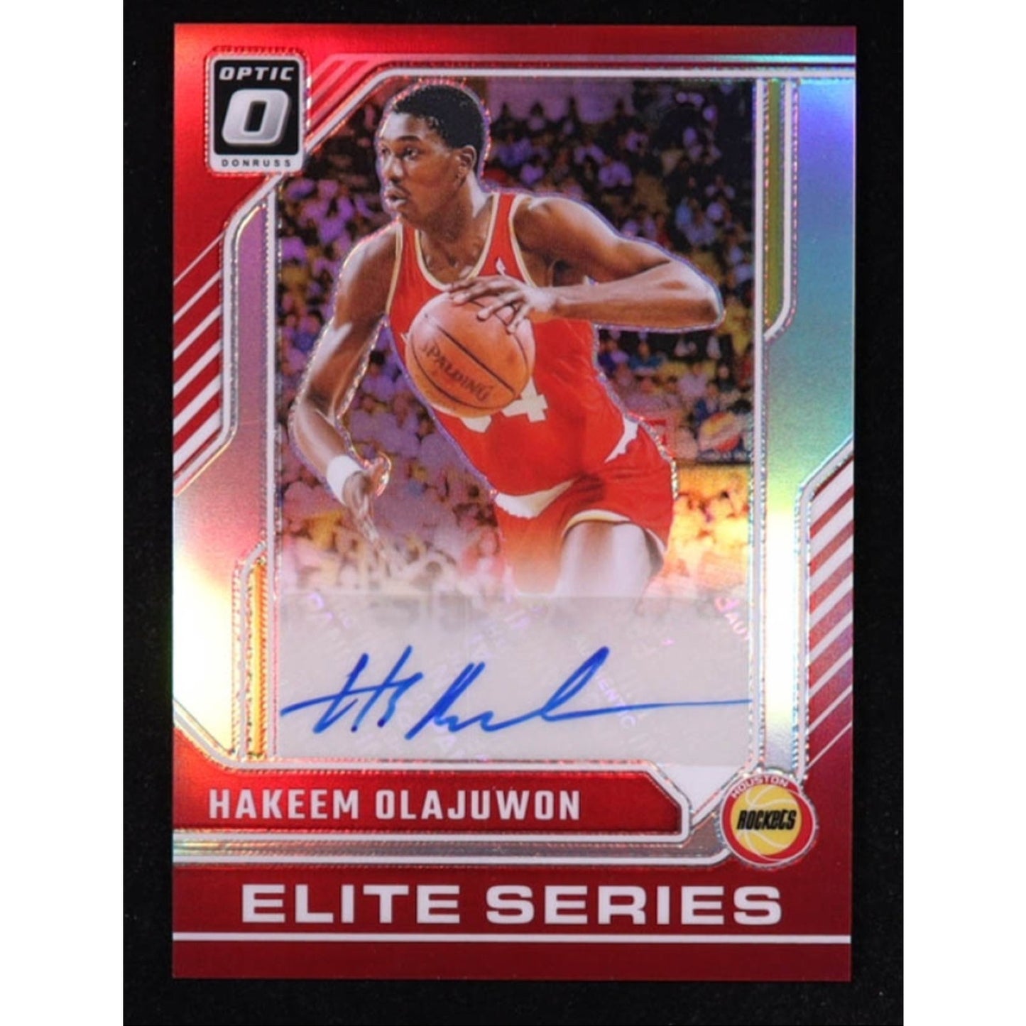 Hakeem Olajuwon /49 Auto 2024-25 Donruss Optic The Elite Series Holo