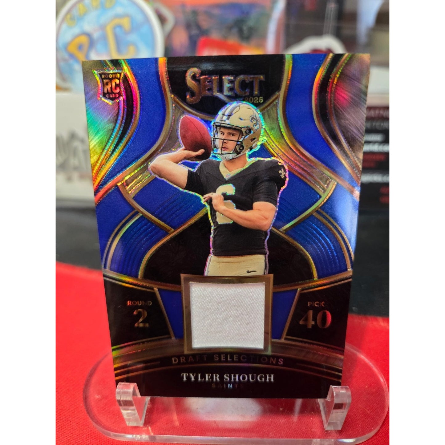 2025 Select Blue Prizm Draft Selections Tyler Shough #DSM-TSH New Orleans Saints
