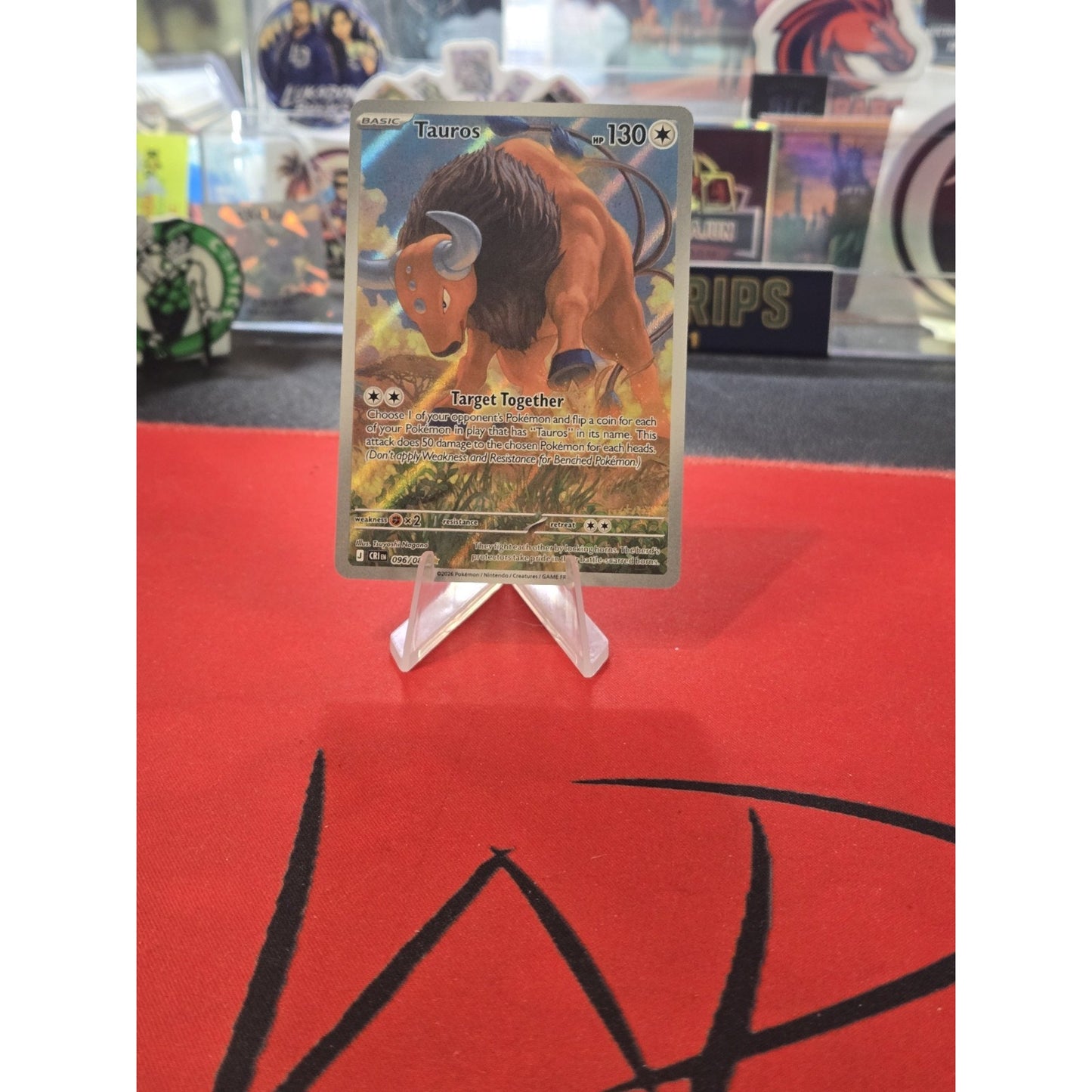 Pokemon Chaos Rising Tauros Illustration Rare 096/86
