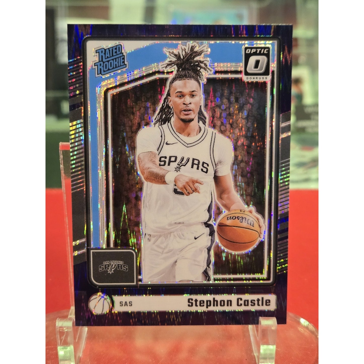 2024-25 Panini Donruss Optic - Rated Rookie Stephon Castle #254 Purple Shock...